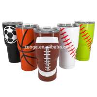 ZUOGE Double Wall 30 oz Stainless Steel Baseball Softball Football tumbler amazon top seller 2018