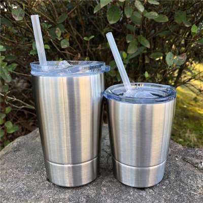 ZUOGE 5 Colors 12 oz Stainless steel double wall insulated kids tumbler cups with straw and lids